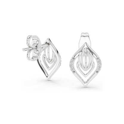 0.06 CT Lab Diamond Earrings for Women | VVS-VS EF Clarity | 18KT, 14KT, 10KT Gold & 925 Silver | Rose, Yellow, White Gold & Moissanite Options