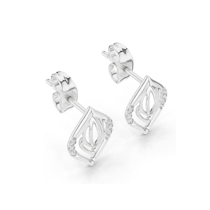 0.06 CT Lab Diamond Earrings for Women | VVS-VS EF Clarity | 18KT, 14KT, 10KT Gold & 925 Silver | Rose, Yellow, White Gold & Moissanite Options