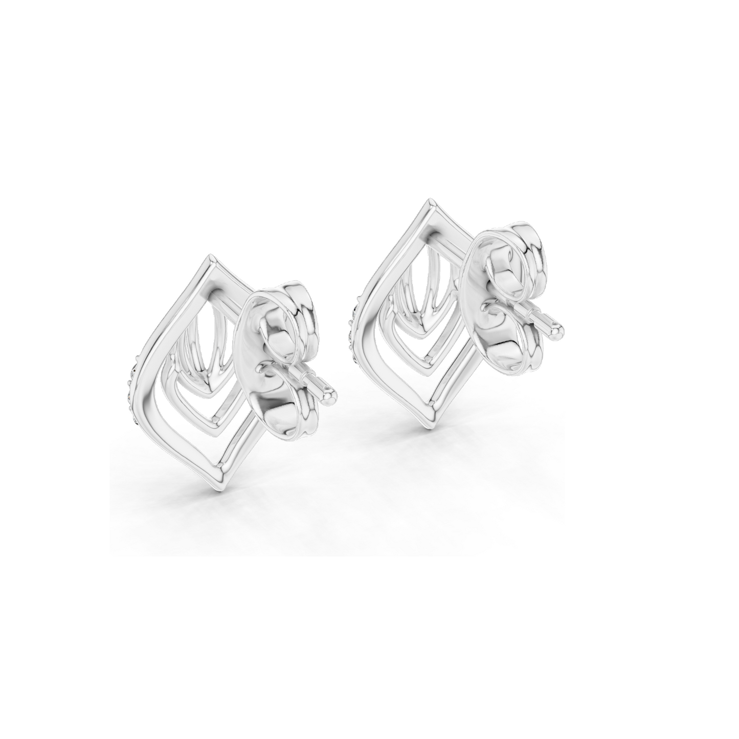 0.06 CT Lab Diamond Earrings for Women | VVS-VS EF Clarity | 18KT, 14KT, 10KT Gold & 925 Silver | Rose, Yellow, White Gold & Moissanite Options