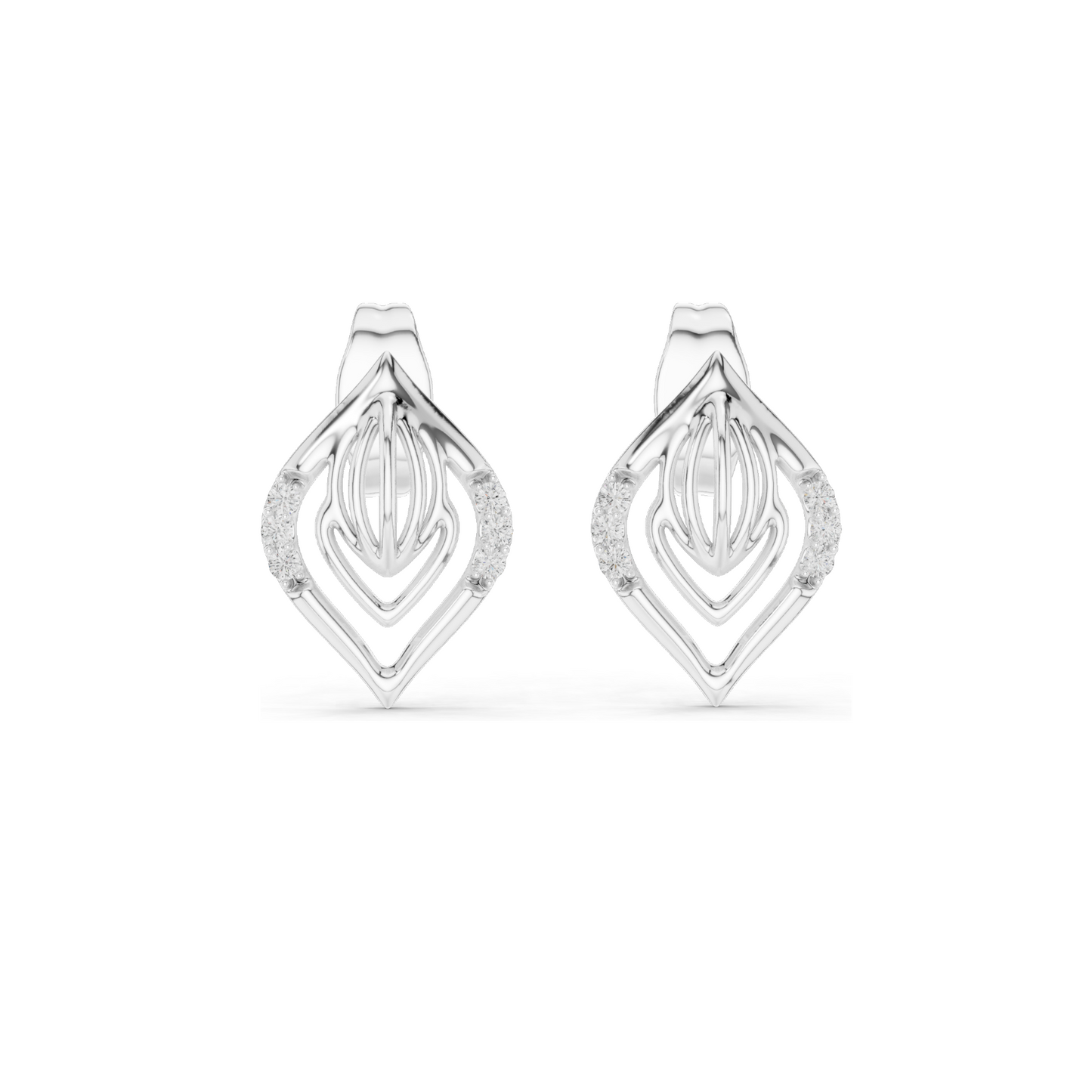 0.06 CT Lab Diamond Earrings for Women | VVS-VS EF Clarity | 18KT, 14KT, 10KT Gold & 925 Silver | Rose, Yellow, White Gold & Moissanite Options