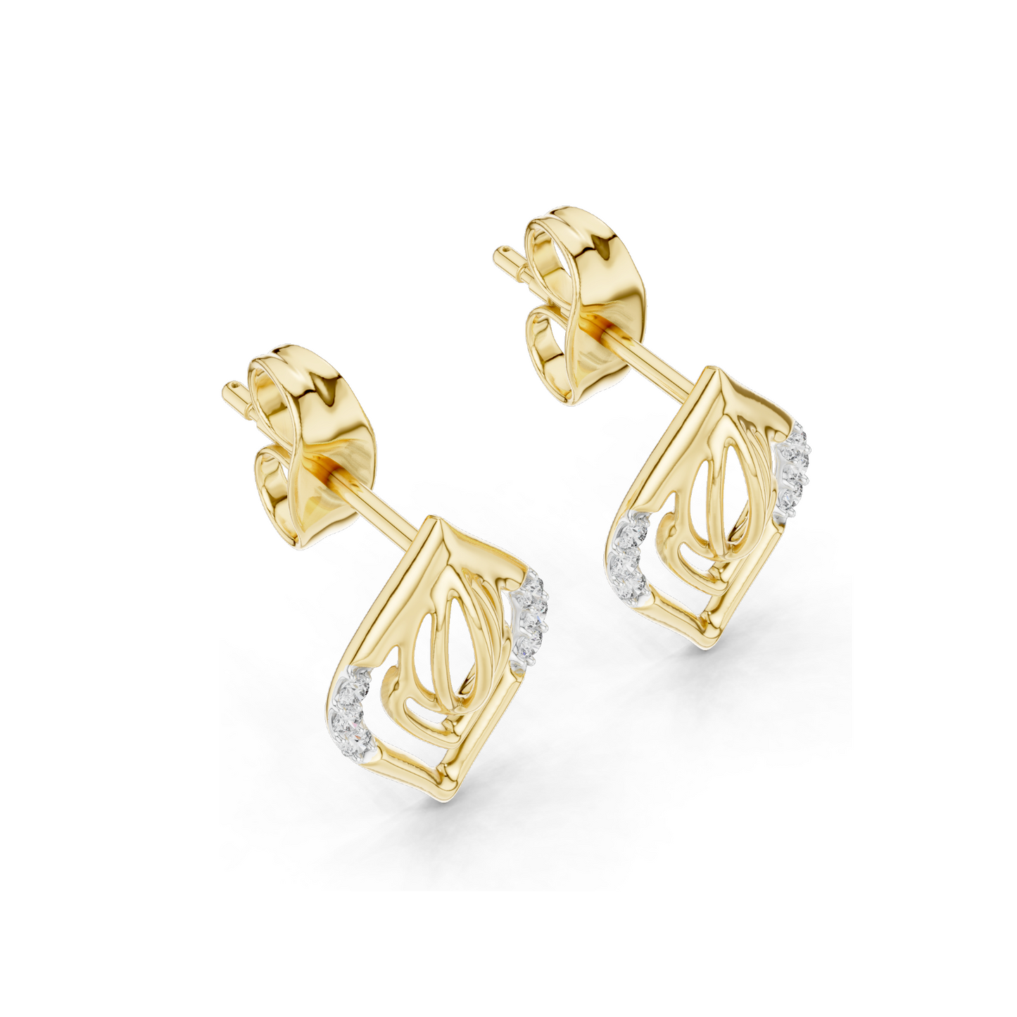 0.06 CT Lab Diamond Earrings for Women | VVS-VS EF Clarity | 18KT, 14KT, 10KT Gold & 925 Silver | Rose, Yellow, White Gold & Moissanite Options