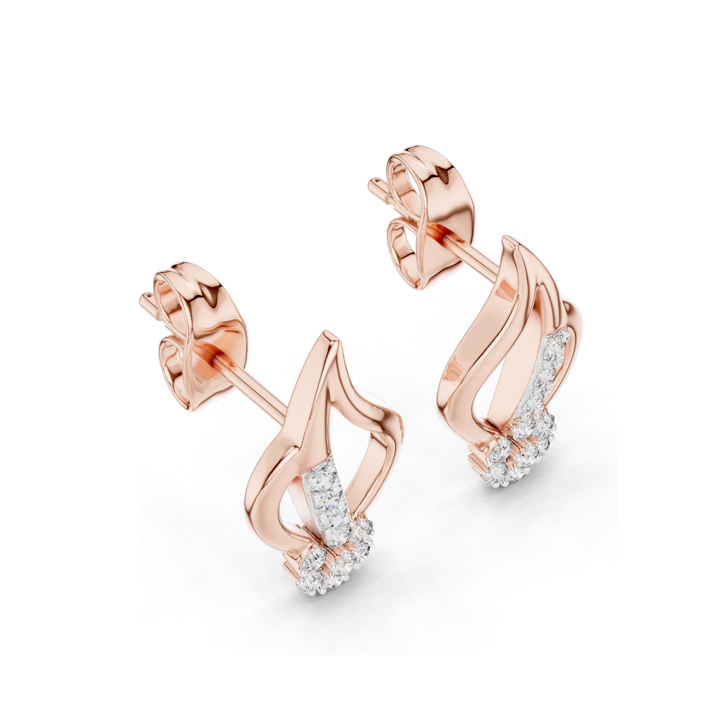 0.2 Ct Lab VVS-VS EF CVD Diamond Earrings for Women | 18KT, 14KT, 10KT Gold & 925 Silver | Rose, Yellow, White Gold & Moissanite Options