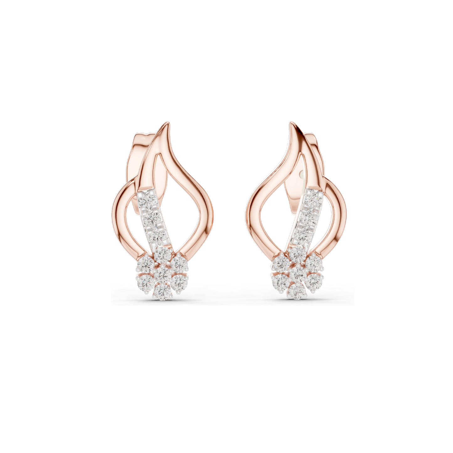 0.2 Ct Lab VVS-VS EF CVD Diamond Earrings for Women | 18KT, 14KT, 10KT Gold & 925 Silver | Rose, Yellow, White Gold & Moissanite Options