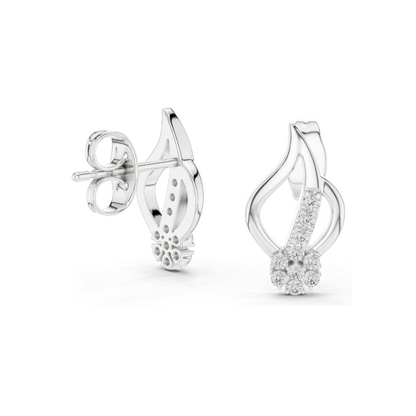 0.2 Ct Lab VVS-VS EF CVD Diamond Earrings for Women | 18KT, 14KT, 10KT Gold & 925 Silver | Rose, Yellow, White Gold & Moissanite Options