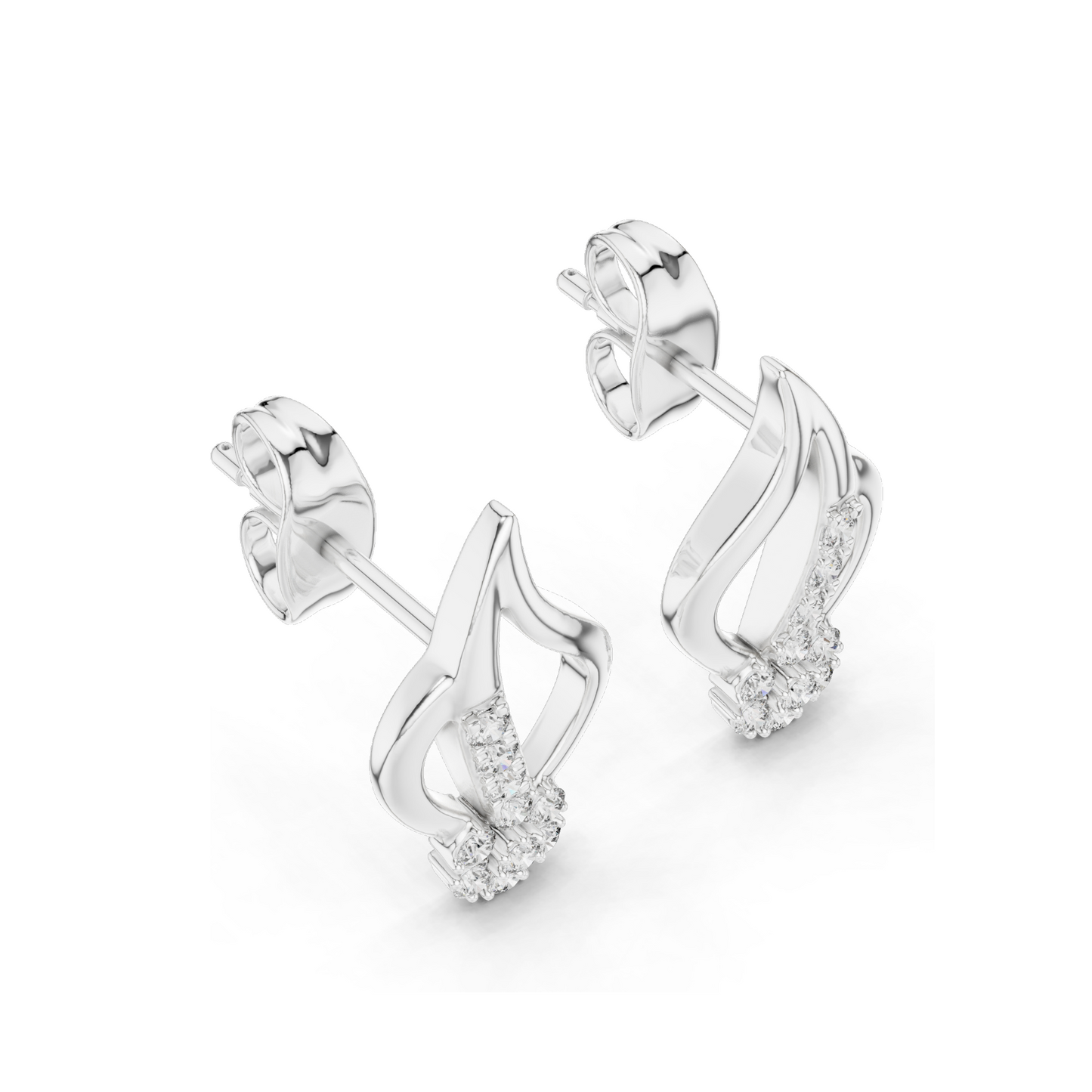 0.2 Ct Lab VVS-VS EF CVD Diamond Earrings for Women | 18KT, 14KT, 10KT Gold & 925 Silver | Rose, Yellow, White Gold & Moissanite Options