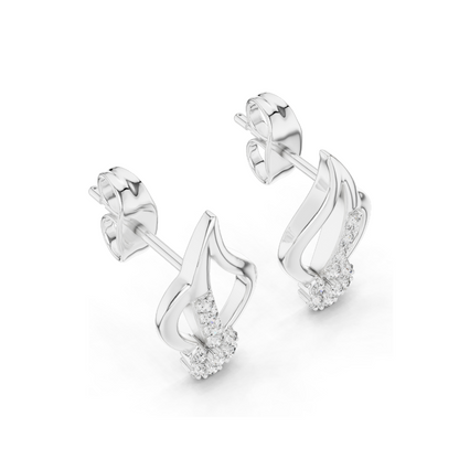 0.2 Ct Lab VVS-VS EF CVD Diamond Earrings for Women | 18KT, 14KT, 10KT Gold & 925 Silver | Rose, Yellow, White Gold & Moissanite Options