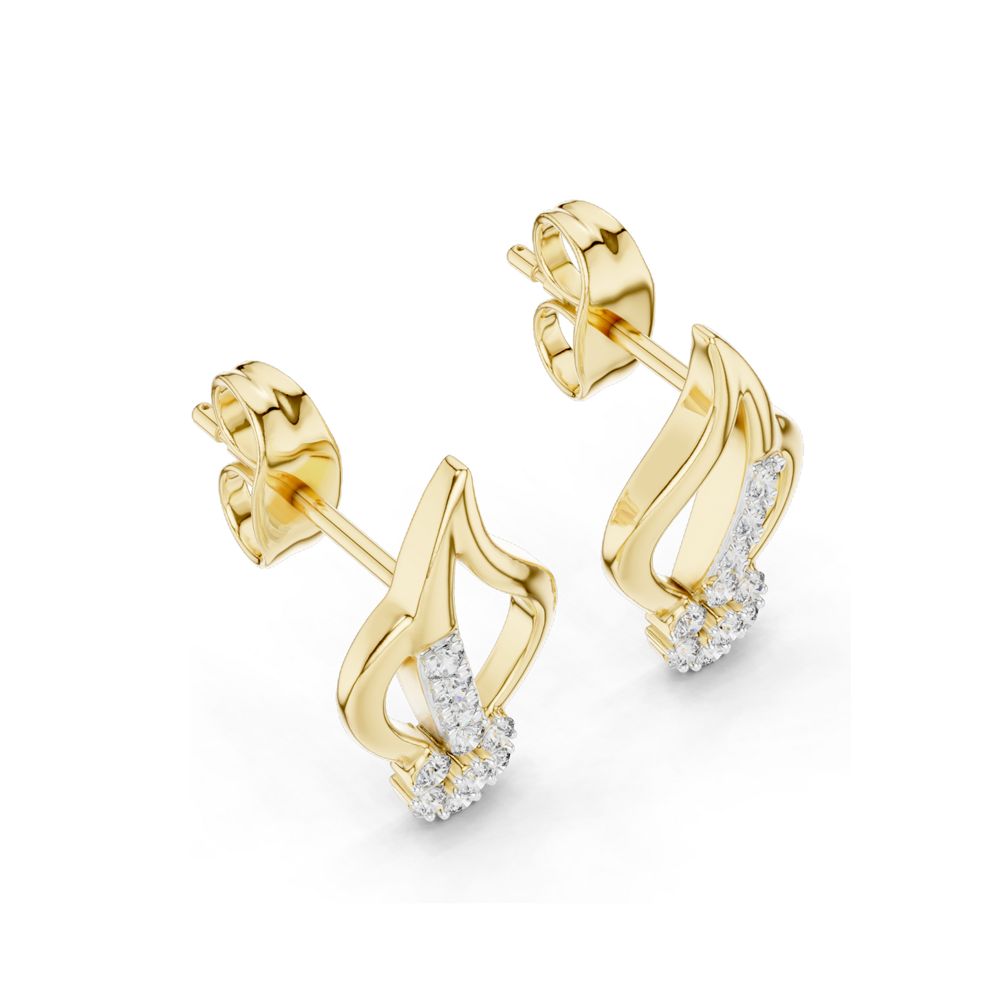 0.2 Ct Lab VVS-VS EF CVD Diamond Earrings for Women | 18KT, 14KT, 10KT Gold & 925 Silver | Rose, Yellow, White Gold & Moissanite Options