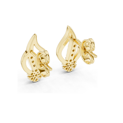 0.2 Ct Lab VVS-VS EF CVD Diamond Earrings for Women | 18KT, 14KT, 10KT Gold & 925 Silver | Rose, Yellow, White Gold & Moissanite Options