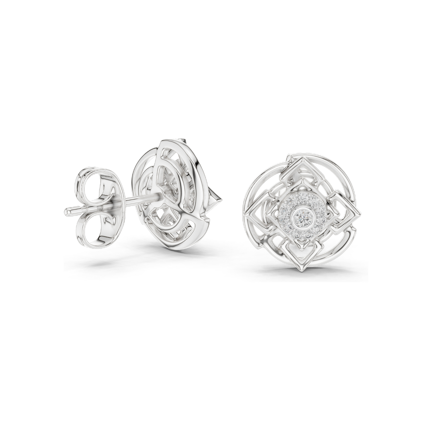 0.096 CT Lab Diamond Earrings for Women | VVS-VS EF Clarity | 18KT, 14KT, 10KT Gold & 925 Silver | Rose, Yellow, White Gold & Moissanite Options