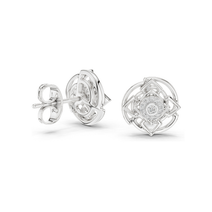 0.096 CT Lab Diamond Earrings for Women | VVS-VS EF Clarity | 18KT, 14KT, 10KT Gold & 925 Silver | Rose, Yellow, White Gold & Moissanite Options