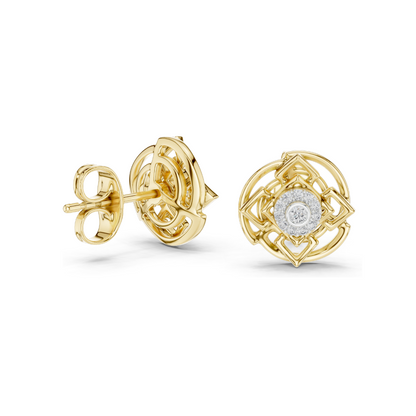 0.096 CT Lab Diamond Earrings for Women | VVS-VS EF Clarity | 18KT, 14KT, 10KT Gold & 925 Silver | Rose, Yellow, White Gold & Moissanite Options