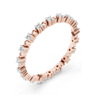 0.216 CT Lab Diamond Ladies Ring | VVS-VS EF Clarity | Available in 18KT, 14KT, 10KT Gold & 925 Silver | Rose, Yellow, White Gold | Lab Diamond & Moissanite Options