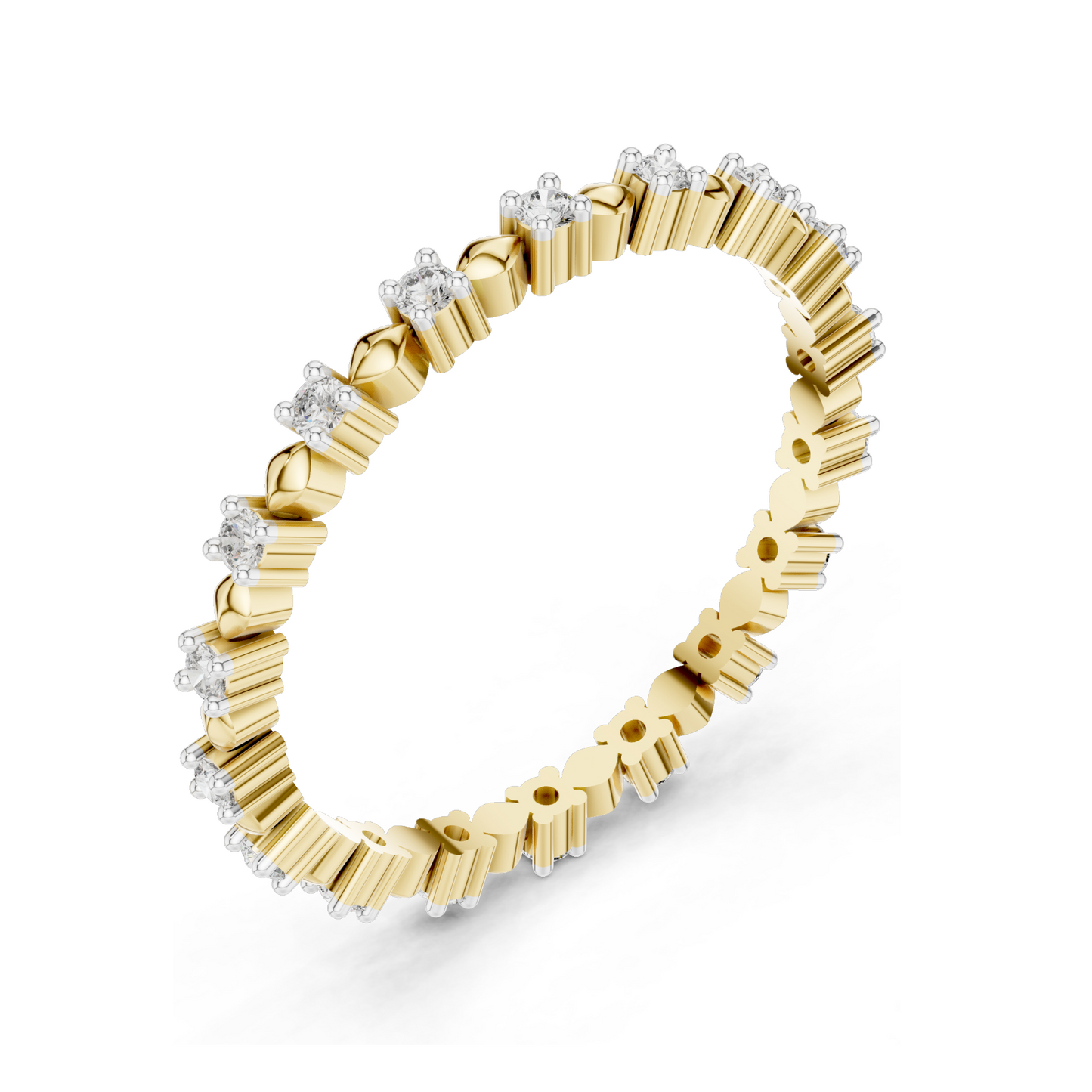 0.216 CT Lab Diamond Ladies Ring | VVS-VS EF Clarity | Available in 18KT, 14KT, 10KT Gold & 925 Silver | Rose, Yellow, White Gold | Lab Diamond & Moissanite Options