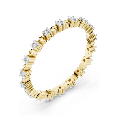 0.216 CT Lab Diamond Ladies Ring | VVS-VS EF Clarity | Available in 18KT, 14KT, 10KT Gold & 925 Silver | Rose, Yellow, White Gold | Lab Diamond & Moissanite Options