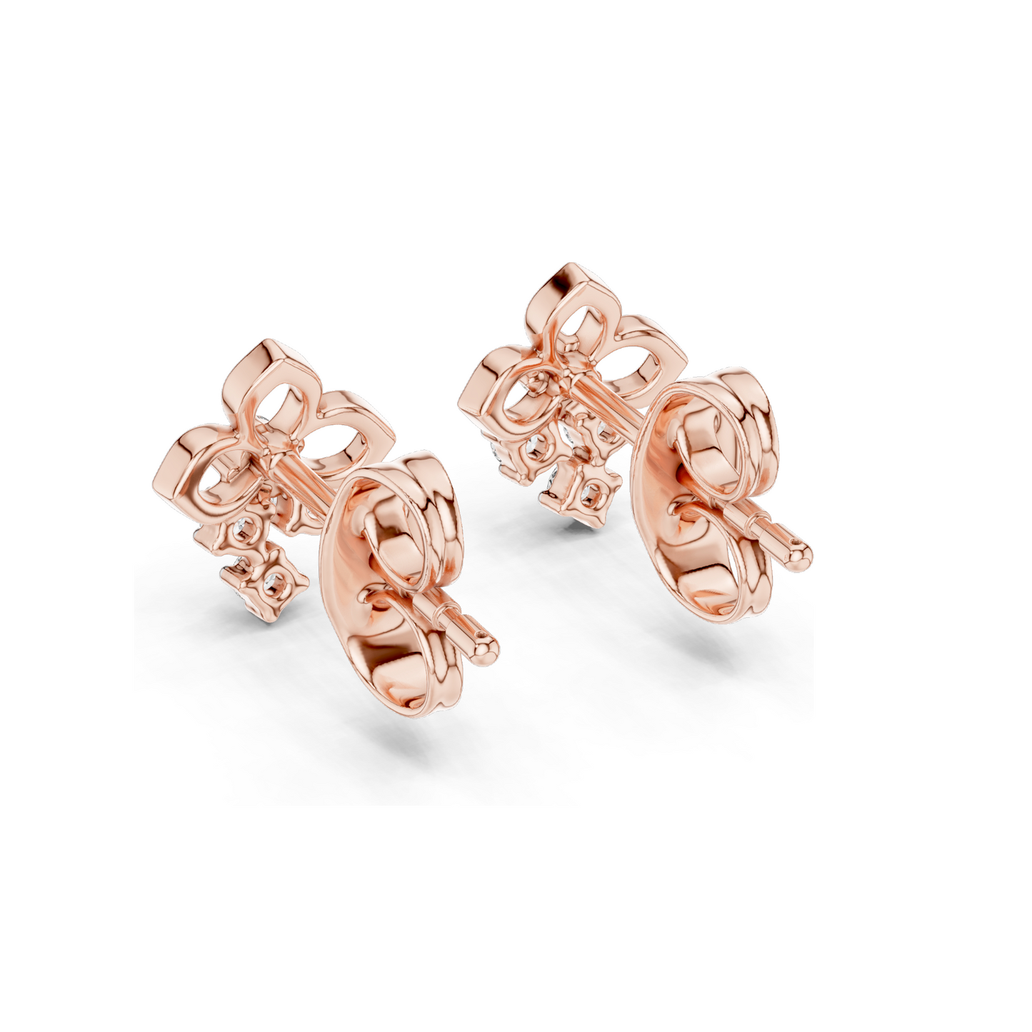 Elegant Lab-Grown Diamond Earrings | 0.082 Ct VVS-VS EF Clarity | 18KT, 14KT, 10KT Gold & 925 Silver | Rose, Yellow, White Gold & Moissanite Options