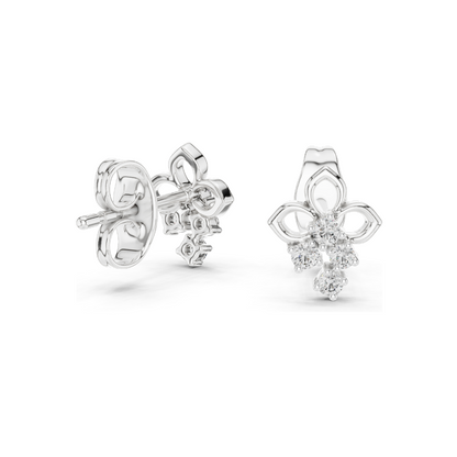 Elegant Lab-Grown Diamond Earrings | 0.082 Ct VVS-VS EF Clarity | 18KT, 14KT, 10KT Gold & 925 Silver | Rose, Yellow, White Gold & Moissanite Options