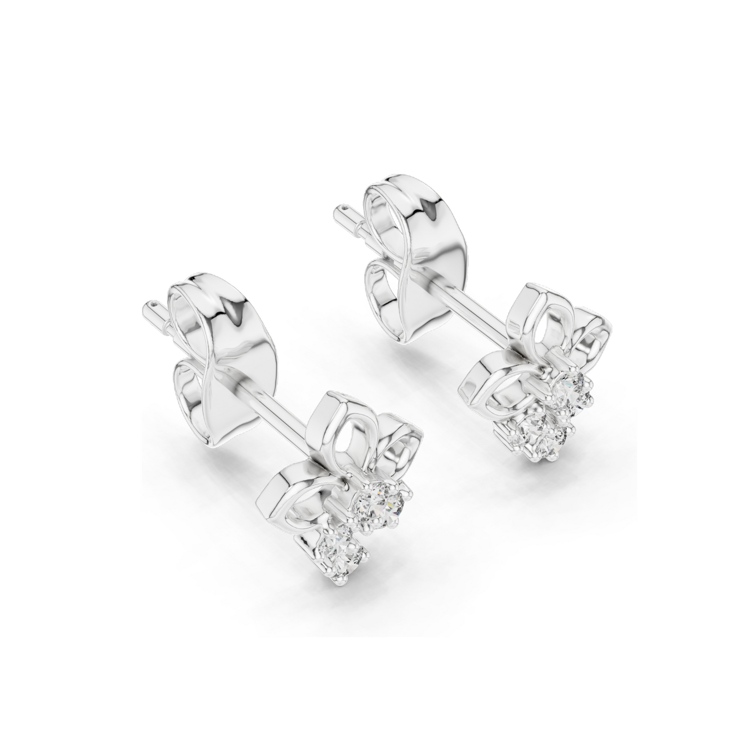 Elegant Lab-Grown Diamond Earrings | 0.082 Ct VVS-VS EF Clarity | 18KT, 14KT, 10KT Gold & 925 Silver | Rose, Yellow, White Gold & Moissanite Options