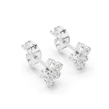 Elegant Lab-Grown Diamond Earrings | 0.082 Ct VVS-VS EF Clarity | 18KT, 14KT, 10KT Gold & 925 Silver | Rose, Yellow, White Gold & Moissanite Options
