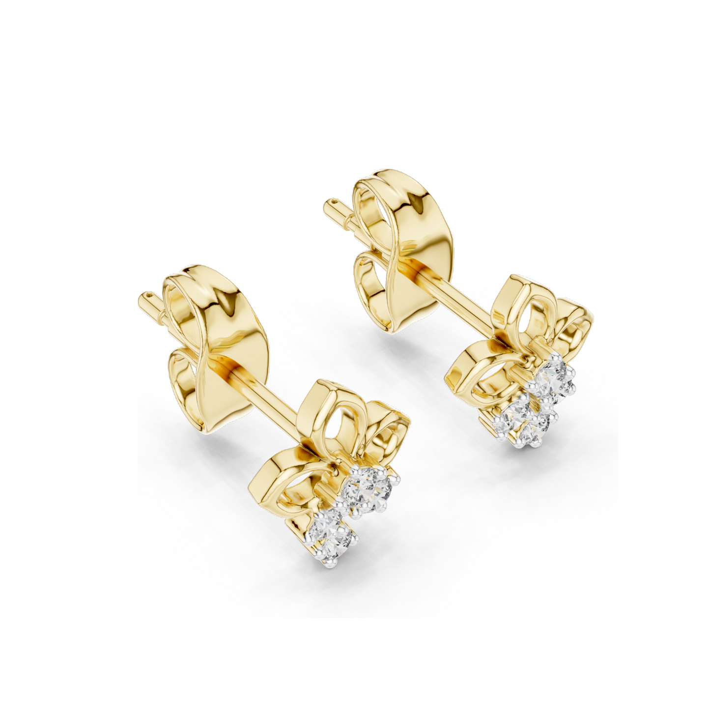 Elegant Lab-Grown Diamond Earrings | 0.082 Ct VVS-VS EF Clarity | 18KT, 14KT, 10KT Gold & 925 Silver | Rose, Yellow, White Gold & Moissanite Options