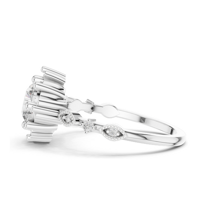 1.04 CT Lab Grown Diamond Ring for Women | VVS-VS Clarity, EF Color | 18KT, 14KT, 10KT Gold & 925 Silver | Rose, Yellow, White Gold & Moissanite Options