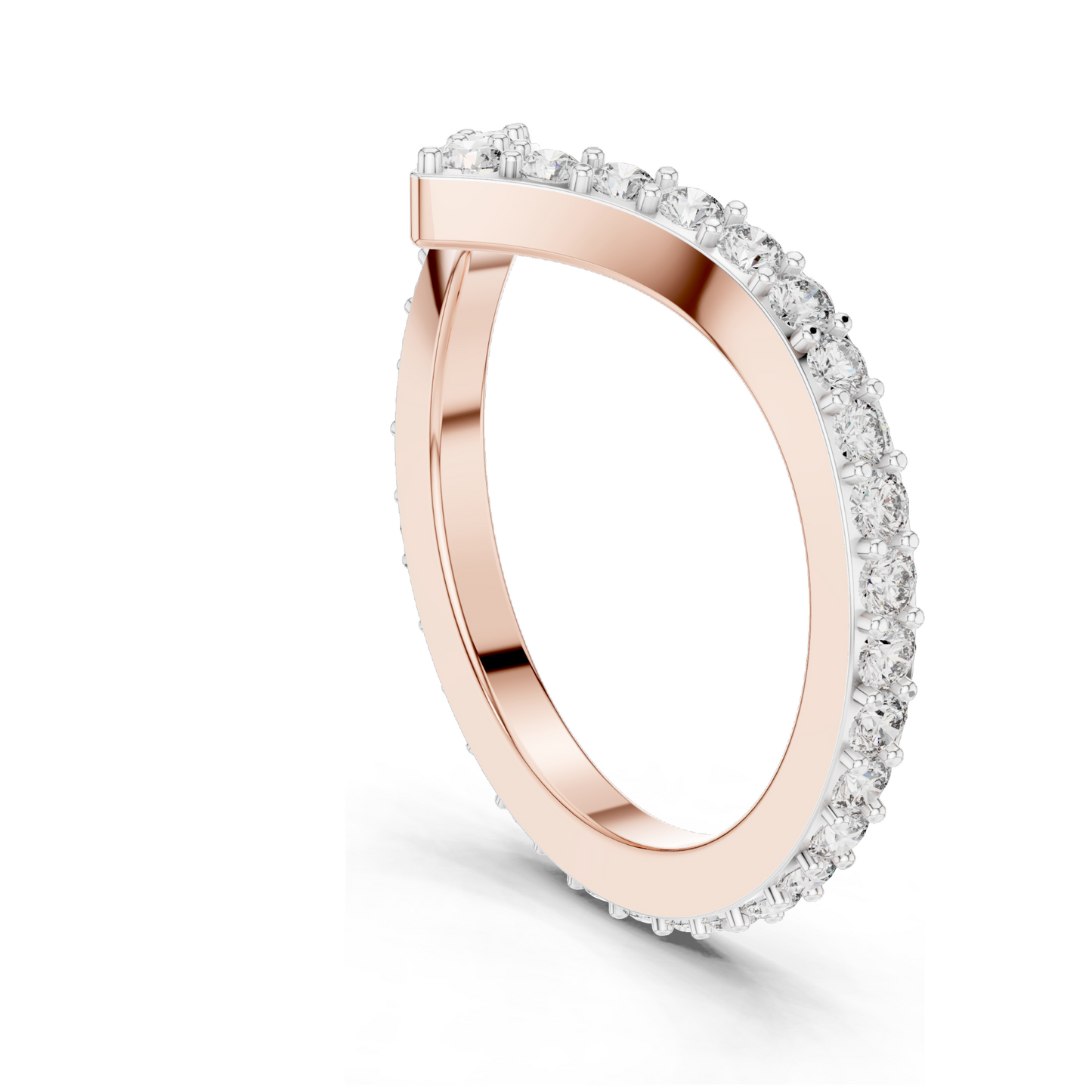 0.66 CT Lab Diamond V-Shaped Ring for Women | VVS-VS EF Clarity | 18KT, 14KT, 10KT Gold & 925 Silver | Rose, Yellow, White Gold & Moissanite Options