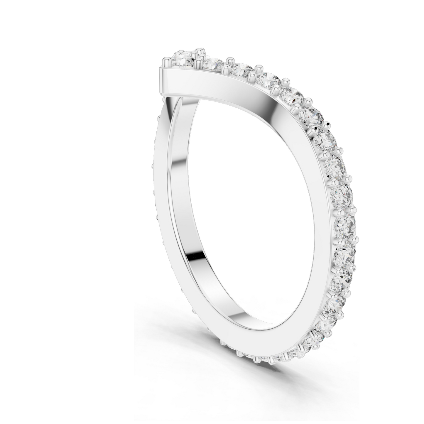 0.66 CT Lab Diamond V-Shaped Ring for Women | VVS-VS EF Clarity | 18KT, 14KT, 10KT Gold & 925 Silver | Rose, Yellow, White Gold & Moissanite Options