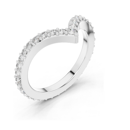 0.66 CT Lab Diamond V-Shaped Ring for Women | VVS-VS EF Clarity | 18KT, 14KT, 10KT Gold & 925 Silver | Rose, Yellow, White Gold & Moissanite Options