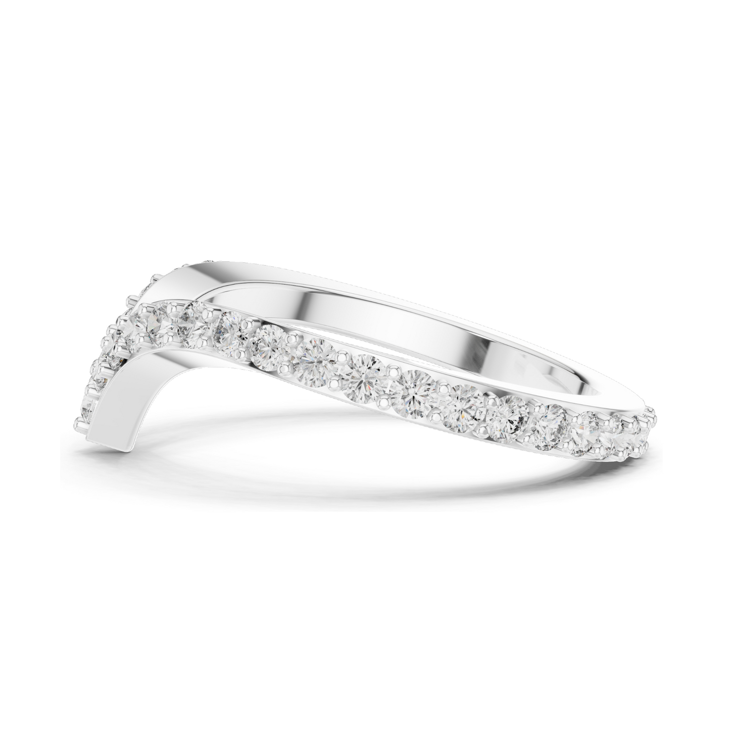 0.66 CT Lab Diamond V-Shaped Ring for Women | VVS-VS EF Clarity | 18KT, 14KT, 10KT Gold & 925 Silver | Rose, Yellow, White Gold & Moissanite Options