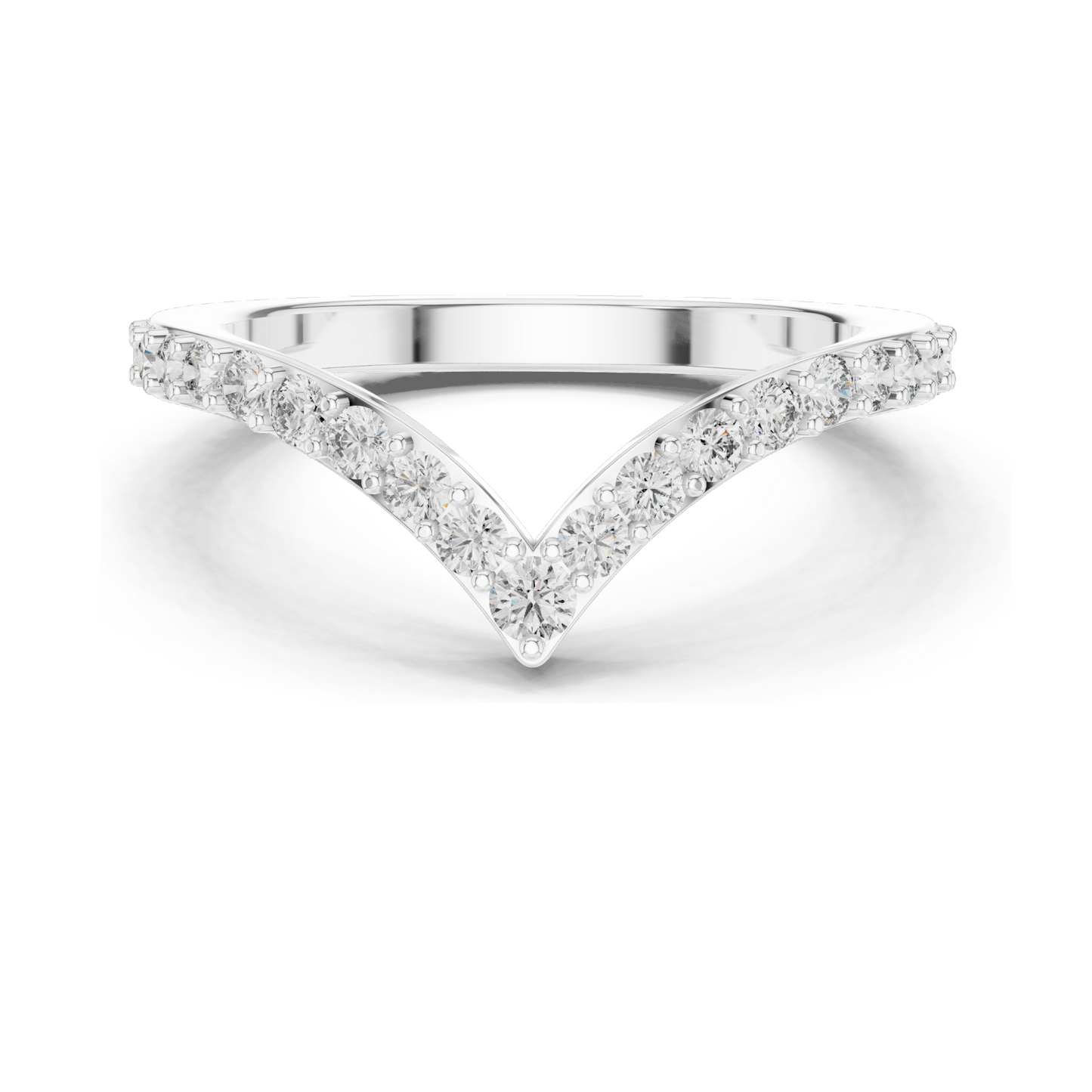 0.66 CT Lab Diamond V-Shaped Ring for Women | VVS-VS EF Clarity | 18KT, 14KT, 10KT Gold & 925 Silver | Rose, Yellow, White Gold & Moissanite Options