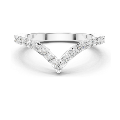 0.66 CT Lab Diamond V-Shaped Ring for Women | VVS-VS EF Clarity | 18KT, 14KT, 10KT Gold & 925 Silver | Rose, Yellow, White Gold & Moissanite Options