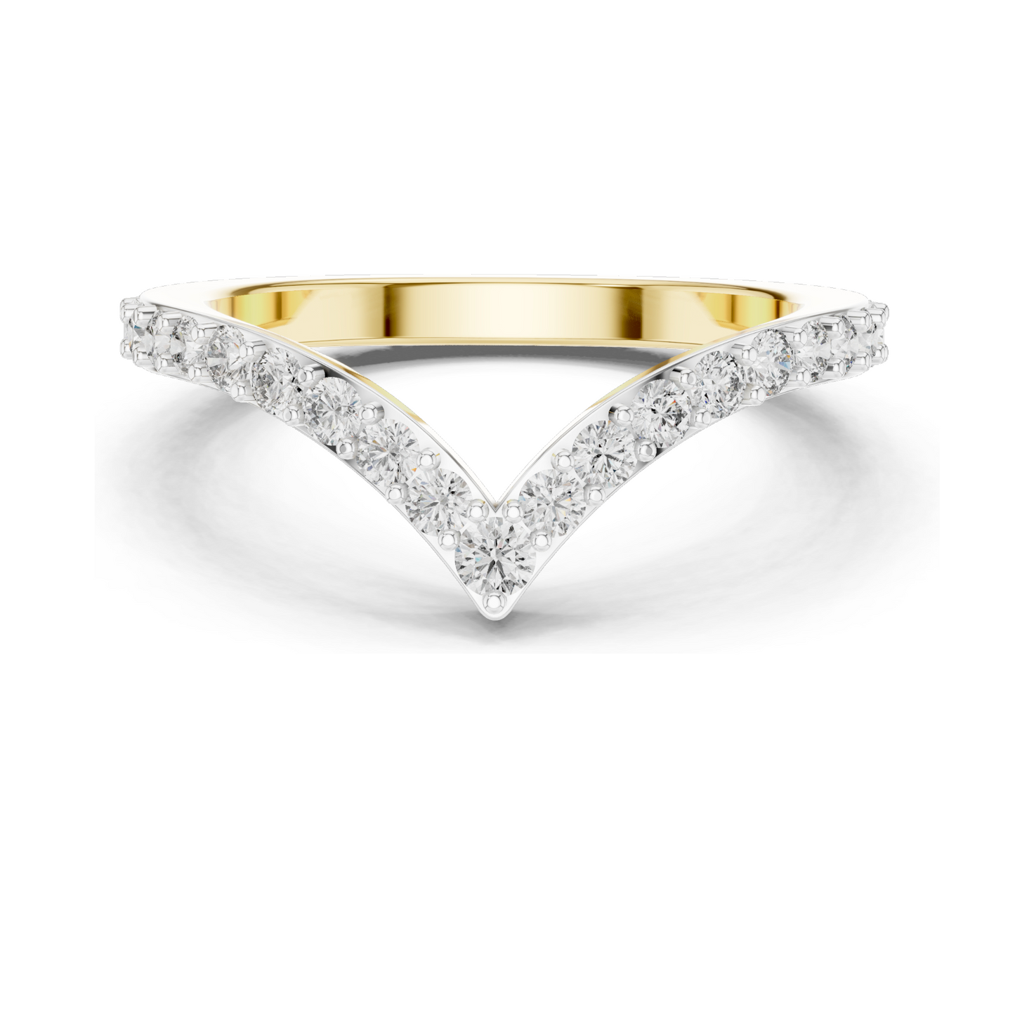 0.66 CT Lab Diamond V-Shaped Ring for Women | VVS-VS EF Clarity | 18KT, 14KT, 10KT Gold & 925 Silver | Rose, Yellow, White Gold & Moissanite Options