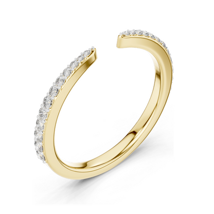 Lab-Grown Diamond Ladies Ring | 0.232 CT | 18KT, 14KT, 10KT Gold & 925 Silver | Rose, Yellow, White Gold Options | VVS-VS EF CVD Diamonds & Moissanite