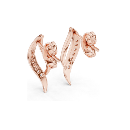 0.14 CT Lab Diamond Designer Earrings | VVS–VS EF Clarity | 18KT, 14KT, 10KT Gold & 925 Silver | Rose, Yellow, White Gold | Moissanite Option Available