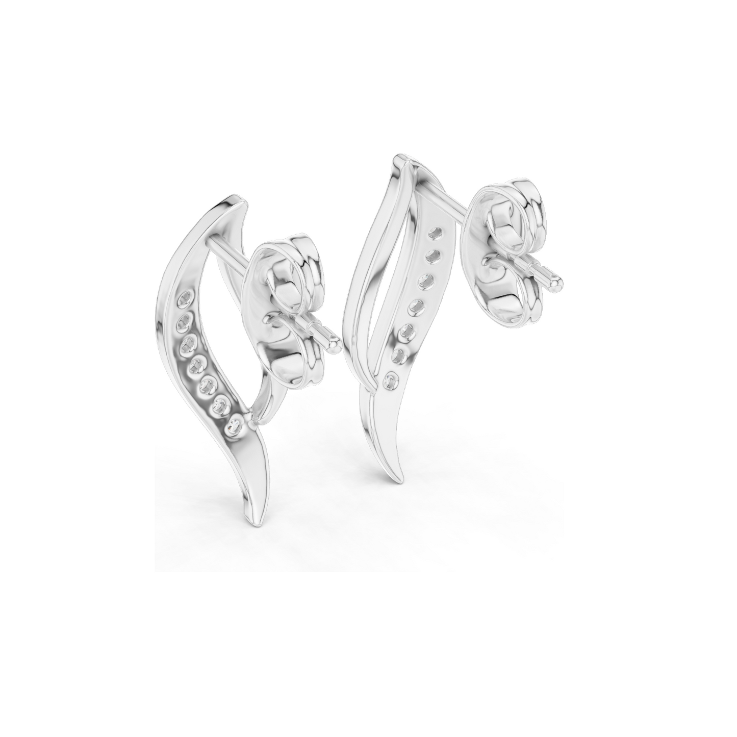 0.14 CT Lab Diamond Designer Earrings | VVS–VS EF Clarity | 18KT, 14KT, 10KT Gold & 925 Silver | Rose, Yellow, White Gold | Moissanite Option Available