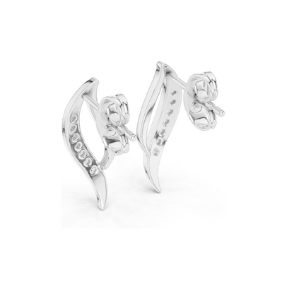 0.14 CT Lab Diamond Designer Earrings | VVS–VS EF Clarity | 18KT, 14KT, 10KT Gold & 925 Silver | Rose, Yellow, White Gold | Moissanite Option Available