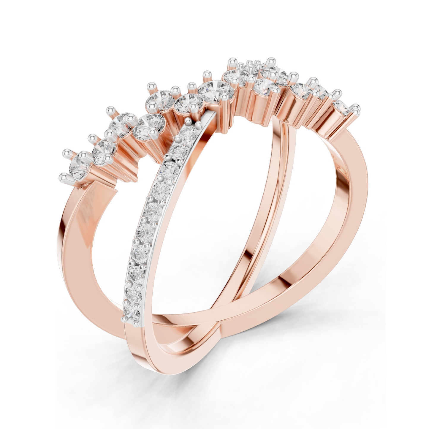0.473 CT Lab-Grown Diamond Ladies Ring | VVS-VS EF Clarity | 18KT, 14KT, 10KT Gold & 925 Silver | Rose, Yellow, White Gold & Moissanite Options