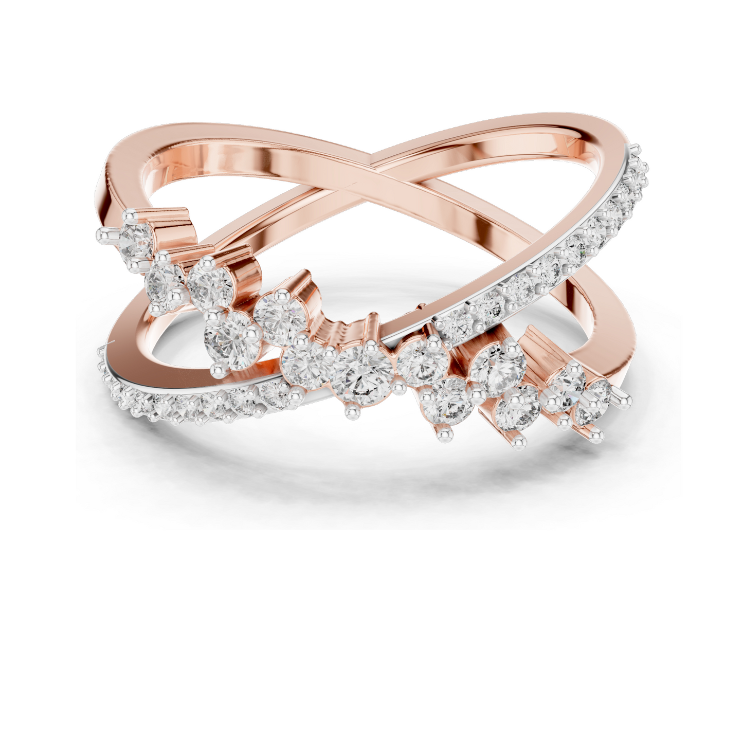 0.473 CT Lab-Grown Diamond Ladies Ring | VVS-VS EF Clarity | 18KT, 14KT, 10KT Gold & 925 Silver | Rose, Yellow, White Gold & Moissanite Options