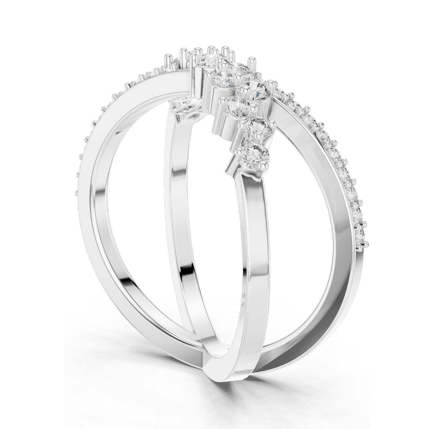 0.473 CT Lab-Grown Diamond Ladies Ring | VVS-VS EF Clarity | 18KT, 14KT, 10KT Gold & 925 Silver | Rose, Yellow, White Gold & Moissanite Options
