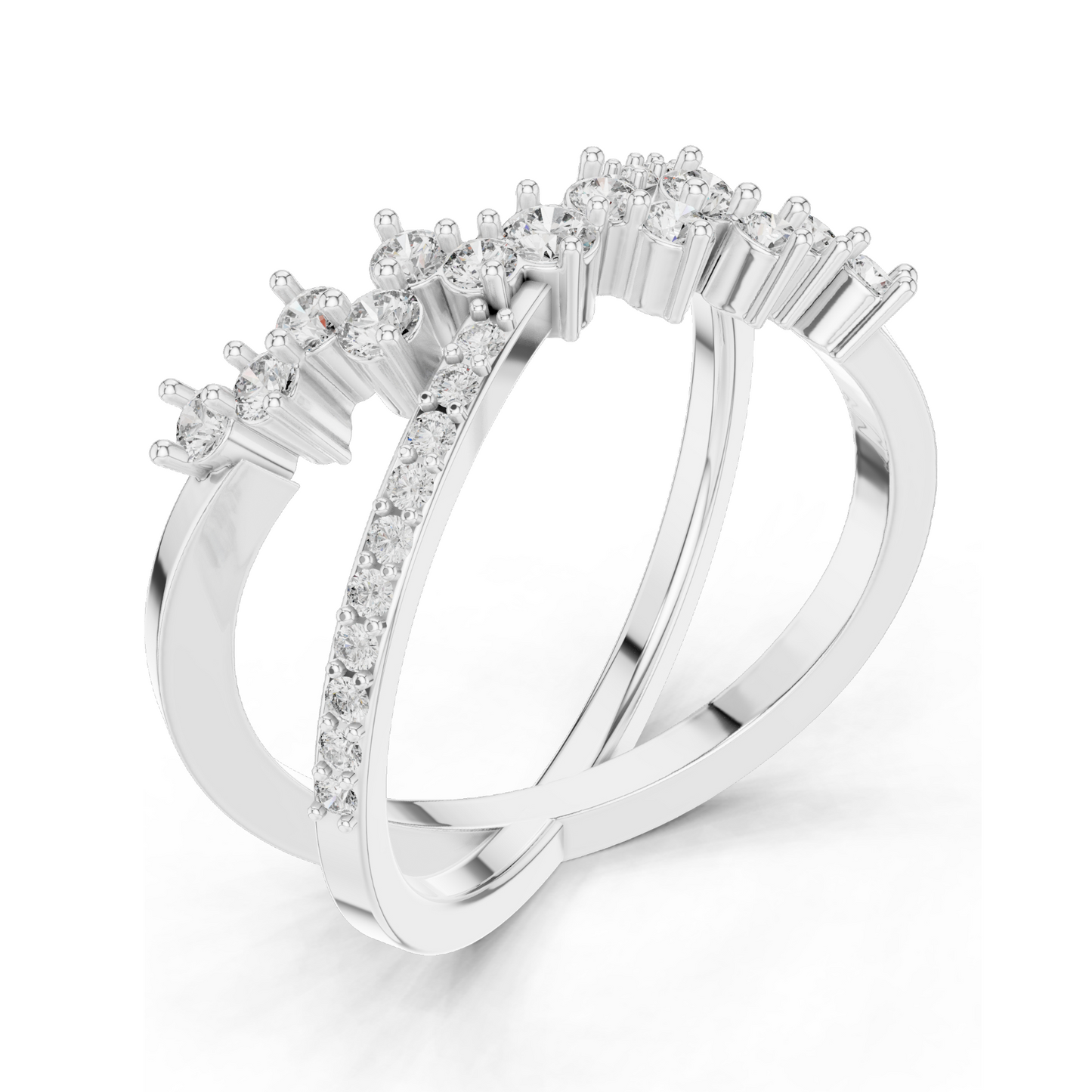0.473 CT Lab-Grown Diamond Ladies Ring | VVS-VS EF Clarity | 18KT, 14KT, 10KT Gold & 925 Silver | Rose, Yellow, White Gold & Moissanite Options