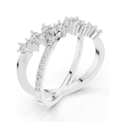 0.473 CT Lab-Grown Diamond Ladies Ring | VVS-VS EF Clarity | 18KT, 14KT, 10KT Gold & 925 Silver | Rose, Yellow, White Gold & Moissanite Options
