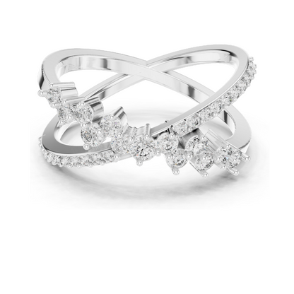0.473 CT Lab-Grown Diamond Ladies Ring | VVS-VS EF Clarity | 18KT, 14KT, 10KT Gold & 925 Silver | Rose, Yellow, White Gold & Moissanite Options
