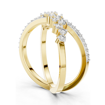 0.473 CT Lab-Grown Diamond Ladies Ring | VVS-VS EF Clarity | 18KT, 14KT, 10KT Gold & 925 Silver | Rose, Yellow, White Gold & Moissanite Options