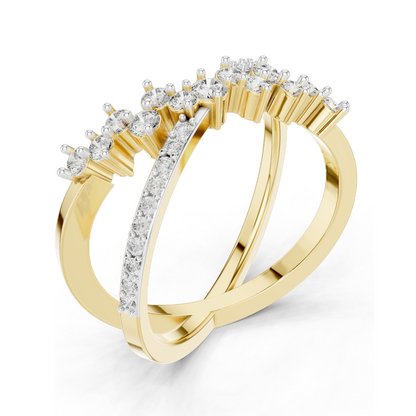 0.473 CT Lab-Grown Diamond Ladies Ring | VVS-VS EF Clarity | 18KT, 14KT, 10KT Gold & 925 Silver | Rose, Yellow, White Gold & Moissanite Options