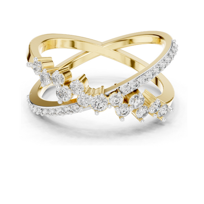 0.473 CT Lab-Grown Diamond Ladies Ring | VVS-VS EF Clarity | 18KT, 14KT, 10KT Gold & 925 Silver | Rose, Yellow, White Gold & Moissanite Options