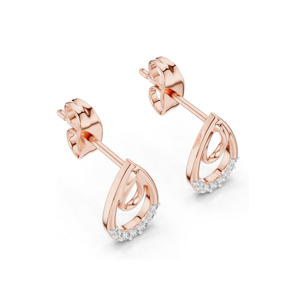 0.076 CT Lab-Grown Diamond Drop Earrings for Women | VVS-VS EF Clarity | 18KT, 14KT, 10KT Gold & 925 Silver | Rose, Yellow, White Gold & Moissanite Options