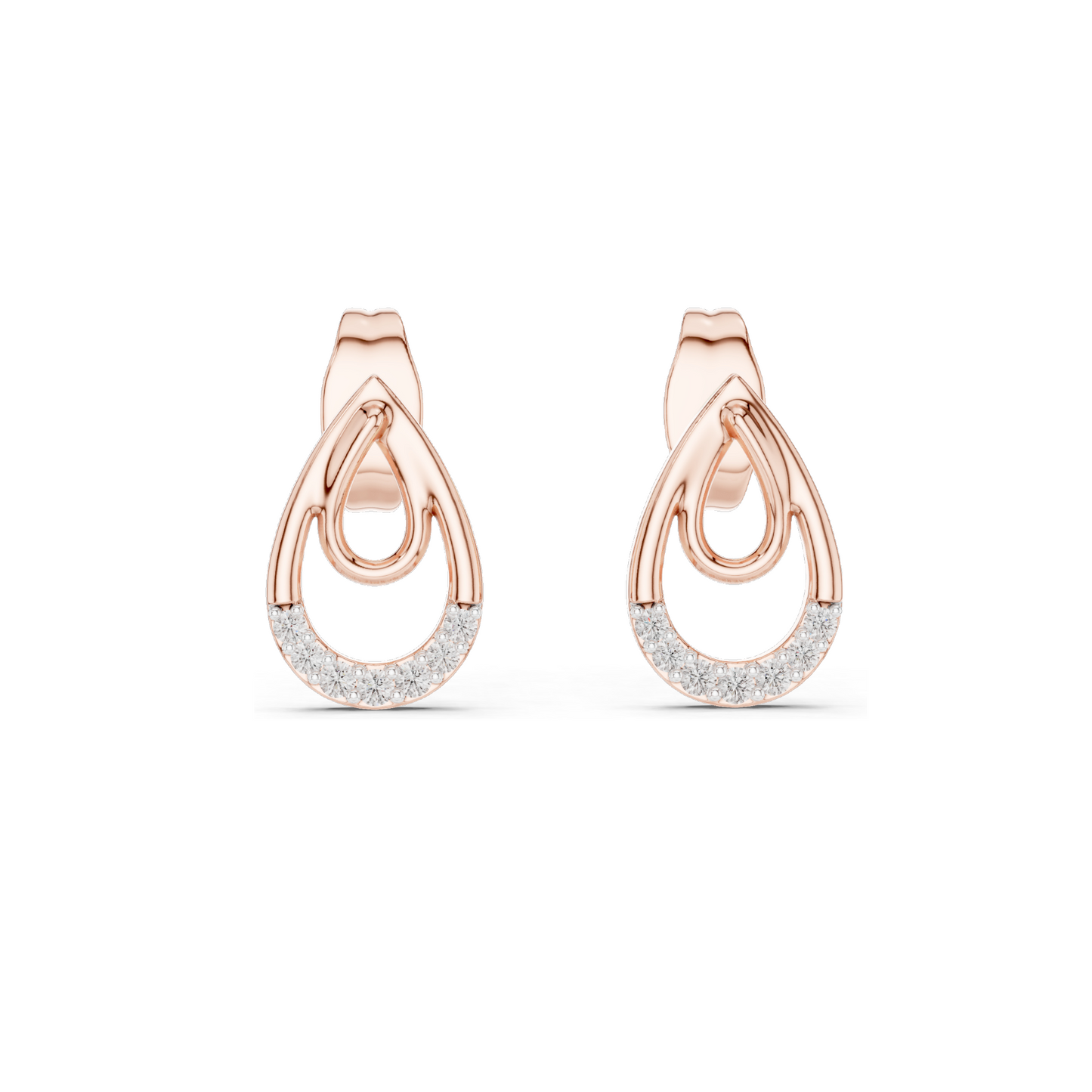 0.076 CT Lab-Grown Diamond Drop Earrings for Women | VVS-VS EF Clarity | 18KT, 14KT, 10KT Gold & 925 Silver | Rose, Yellow, White Gold & Moissanite Options