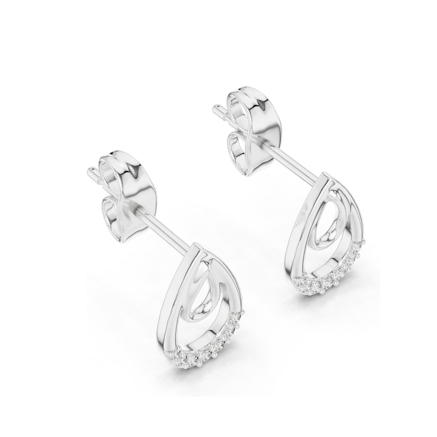 0.076 CT Lab-Grown Diamond Drop Earrings for Women | VVS-VS EF Clarity | 18KT, 14KT, 10KT Gold & 925 Silver | Rose, Yellow, White Gold & Moissanite Options