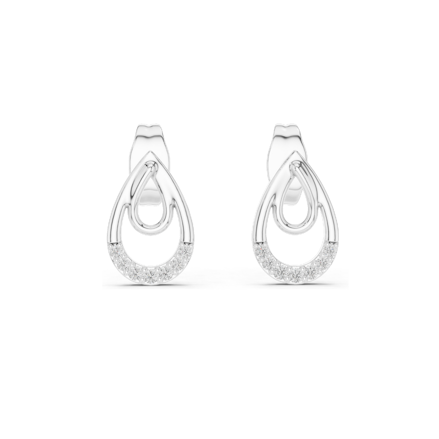 0.076 CT Lab-Grown Diamond Drop Earrings for Women | VVS-VS EF Clarity | 18KT, 14KT, 10KT Gold & 925 Silver | Rose, Yellow, White Gold & Moissanite Options