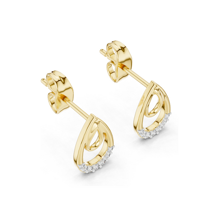 0.076 CT Lab-Grown Diamond Drop Earrings for Women | VVS-VS EF Clarity | 18KT, 14KT, 10KT Gold & 925 Silver | Rose, Yellow, White Gold & Moissanite Options