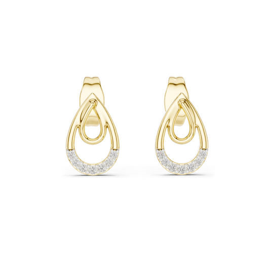 0.076 CT Lab-Grown Diamond Drop Earrings for Women | VVS-VS EF Clarity | 18KT, 14KT, 10KT Gold & 925 Silver | Rose, Yellow, White Gold & Moissanite Options